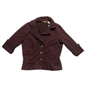 Stamp 10 Peplum Sweater Blazer Medium